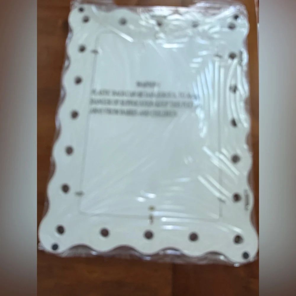 Southern Living White Scalloped Mirror - NEW